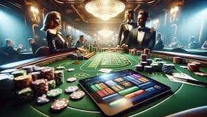 Live dealer shaking three dice in Colok Naga round on rajangamen HD studio broadcast